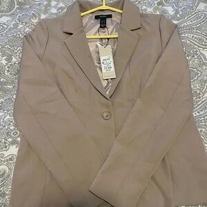 Forever 21 Taupe Single-Button Blazer - Women